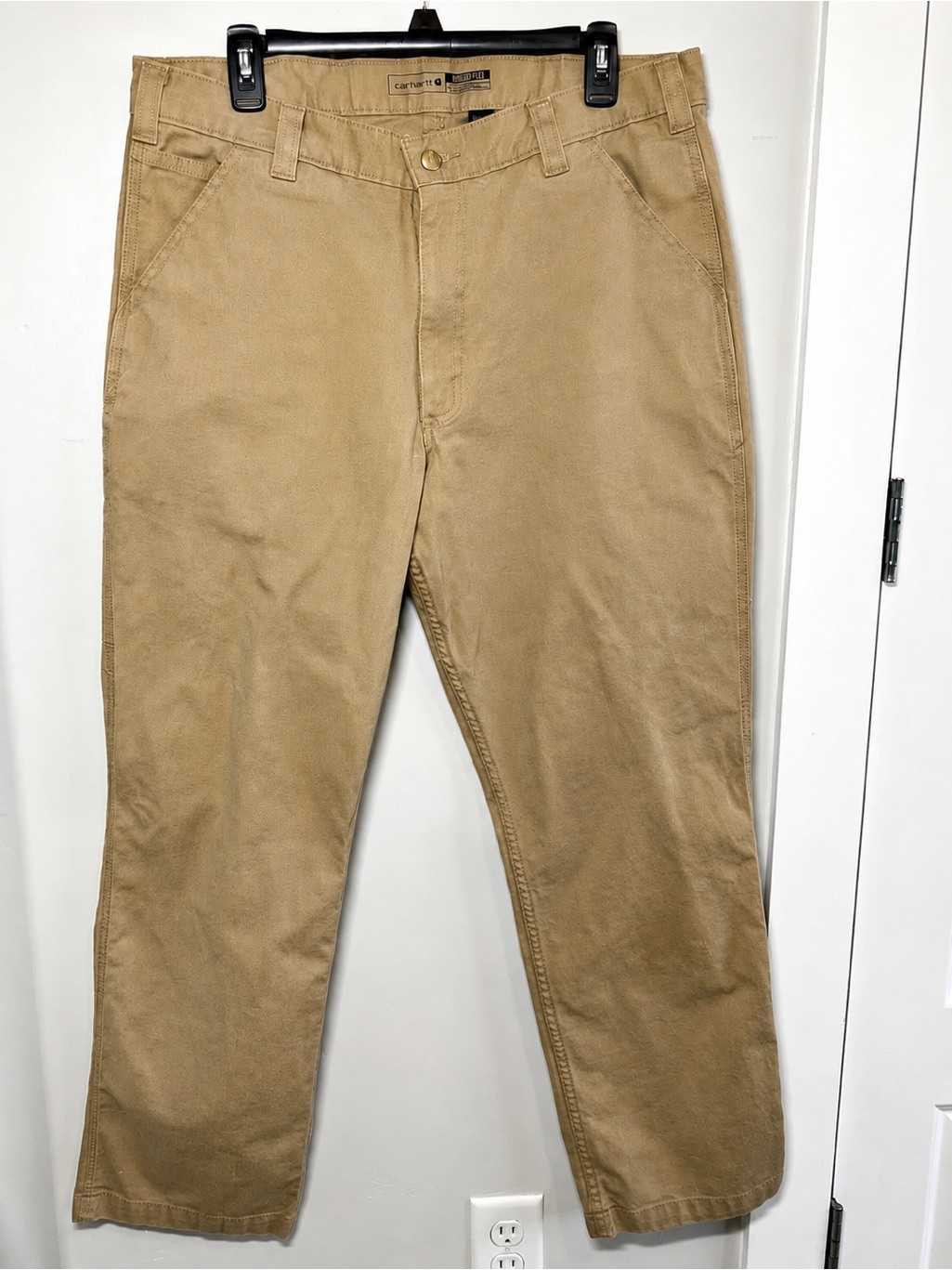 Carhartt Rugged Flex Carpenter Work Pants Mens 36x32 Khaki Relaxed Fit